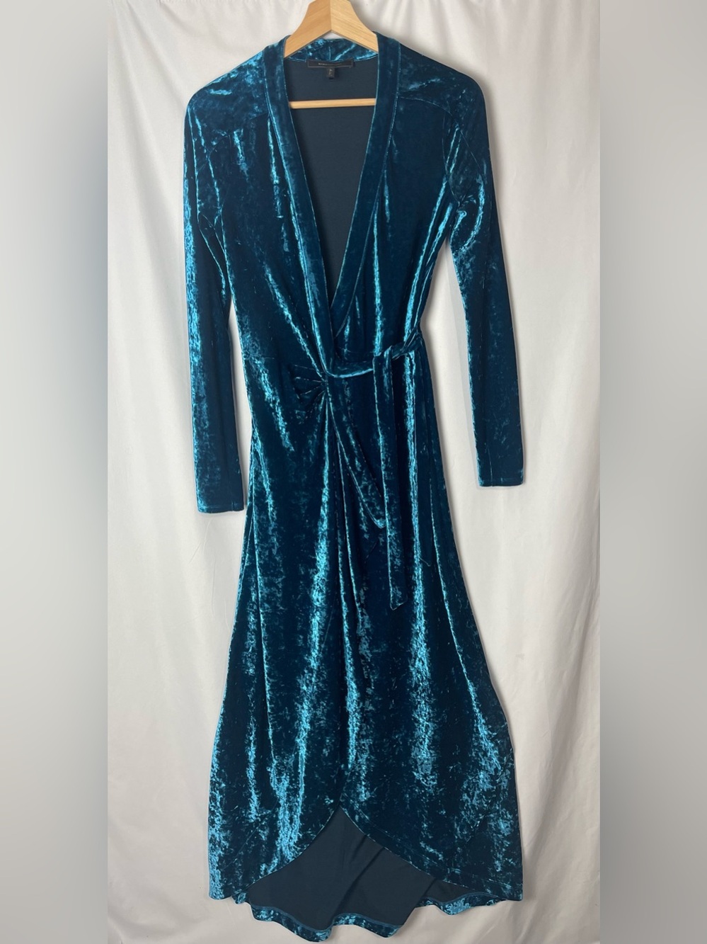BCBG maxazria maxi wrap dress XS Soft touch of velour